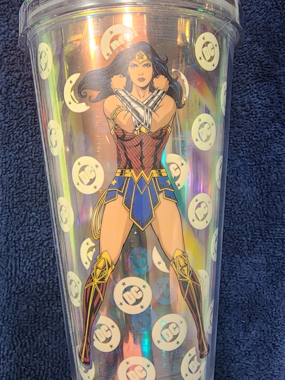 DC Wonder Woman Holographic Reusable Tumbler - Multicolor